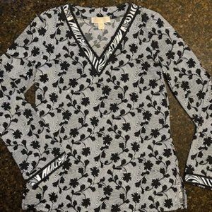 MICHAEL Michael Kors Silky V-neck Blouse Women's XS